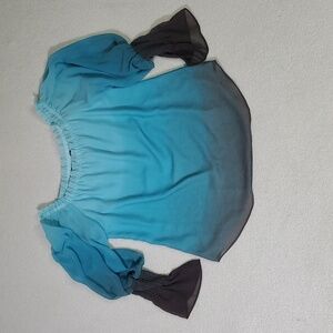 White House Black Market Ombre Top Size Medium Blue/Black
